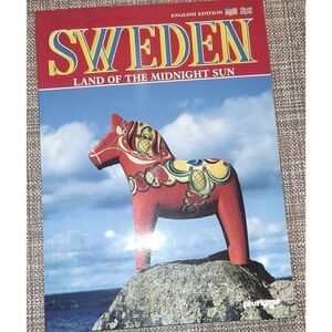 Sweden Land of the Midnight Sun English Edition Paperback Photos Map 2000